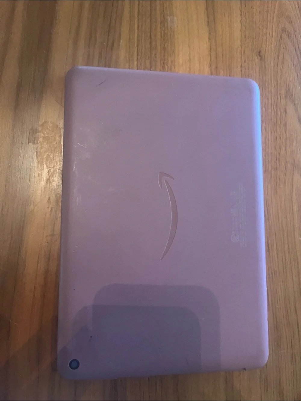 Amazon Purple Tablet with Amazon Smile Logo